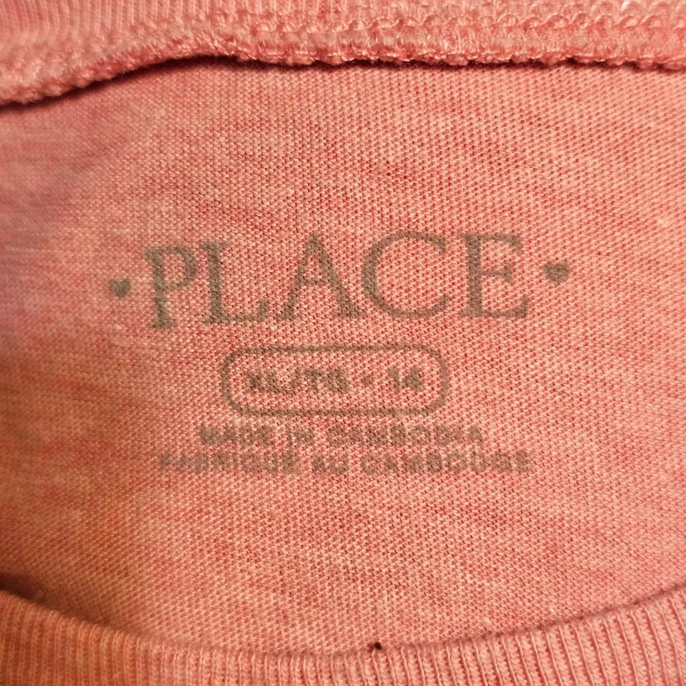 Children's Place Graphic Tee Girls Size 14 Pink Fair Sister Power Long Sleeve